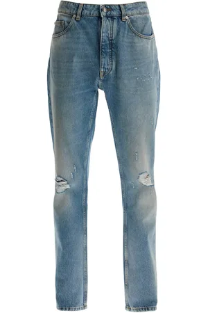 Palm Angels Straight leg monogram print jeans - 31