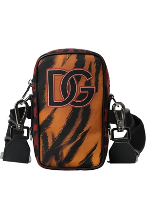 Dolce & Gabbana Tiger Print Nylon Logo Cross Body Bag