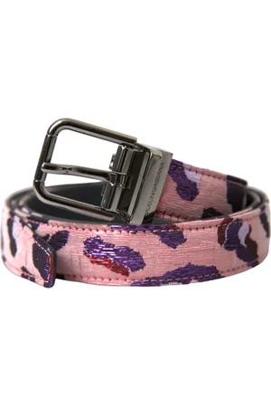 Dolce & Gabbana Jacquard Leather Metal Buckle Belt - 95 cm / 38 Inches