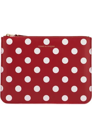 Comme des Garçons Polka dot leather pouch bag - OS