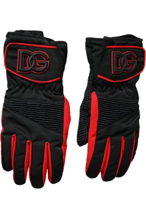 Dolce & Gabbana Red Nylon Wrist Length Gloves - 7.5 | S