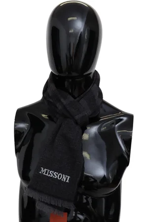 Missoni Elegant Wool Scarf with Signature Stripes