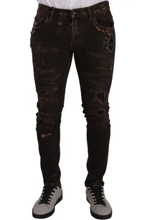 Dolce & Gabbana Slim Fit Distressed Skinny Denim Jeans - IT48 | M