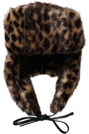 Dolce & Gabbana Leopard Fur Trapper Women Hat - 56 cm|XS