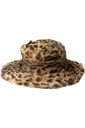 Dolce & Gabbana Leopard Fur Women Bucket Hat - 57 cm|S