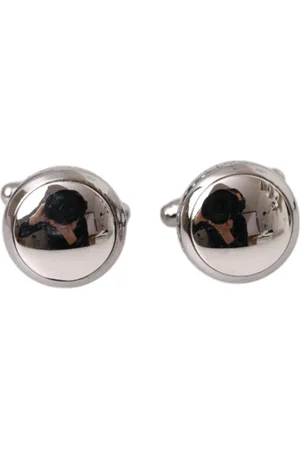 Dolce & Gabbana Plated Brass Round Pin Men Cufflinks