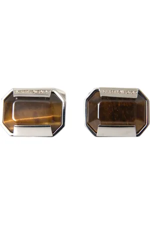 Dolce & Gabbana Plated Brass Pin Crystal Cufflinks
