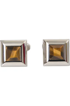 Dolce & Gabbana Plated Brass Pin Crystal Cufflinks
