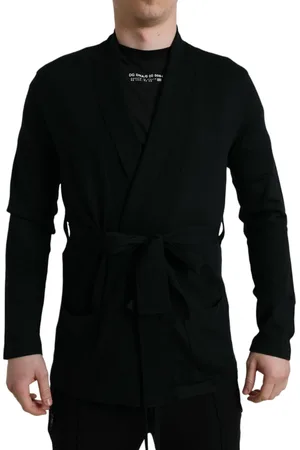 Dolce & Gabbana Elegant Cashmere Robe with Waist Belt - IT48 | M