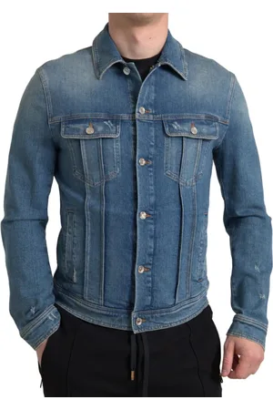 Dolce & Gabbana Elegant Denim Stretch Jacket - IT50 | L