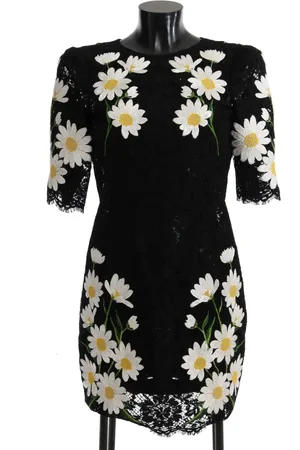 Dolce & Gabbana Floral Lace Chamomile Embroidered Dress - IT36|XXS