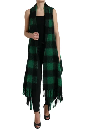 Dolce & Gabbana Elegant Checkered Poncho Jacket - IT40|S