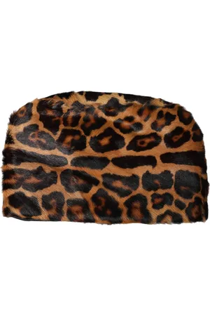 Dolce & Gabbana Leopard Fur Women Bucket Hat - 58 cm|M
