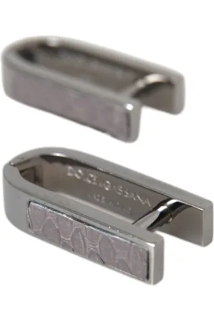 Dolce & Gabbana Plated Metal Brass Pin Men Cufflinks