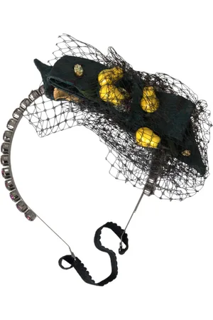 Dolce & Gabbana Lemons Sicily Purple Crystal Net Headband Diadem