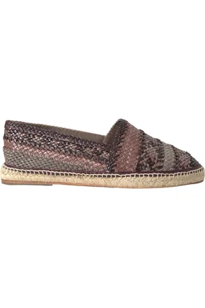 Dolce & Gabbana Buffalo Leather Espadrille Flats Shoes - EU40/US7