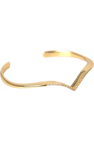 Nialaya Arched Wing Cuff Skyfall CZ 925 Bracelet - M