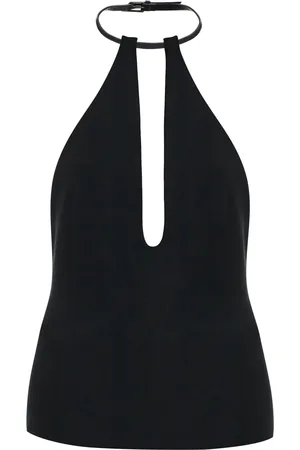 The Attico Halter neck top with open - 40