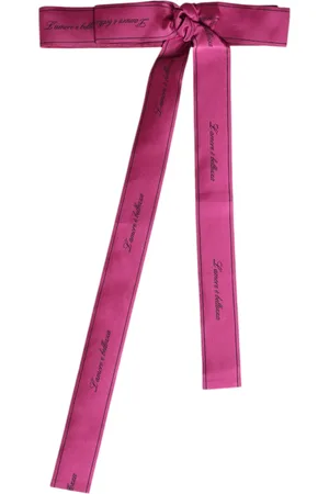 Dolce & Gabbana Pink Waist Ribbon Wide Bow Logo Belt - IT40|S