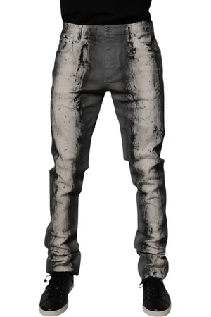 Dolce & Gabbana Tie Dye Cotton Skinny Men Denim Jeans - IT48 | M