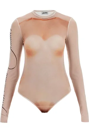 Jean Paul Gaultier Printed mesh body suit for - L