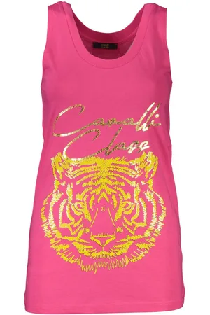 Roberto Cavalli Pink Cotton Women Top - S