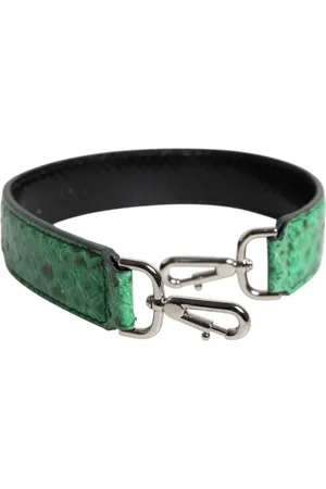 Dolce & Gabbana Black Green Exotic Leather Bag Shoulder Strap