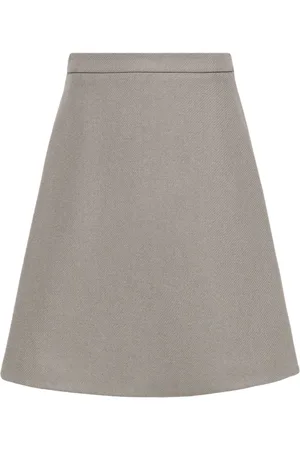 Ami Viring-wool blend A-line skirt - 34