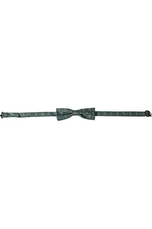 Dolce & Gabbana Mint Floral Adjustable Neck Men Bow Tie