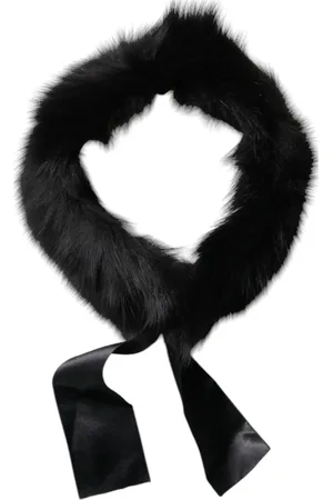 Dolce & Gabbana Fur Shoulder Collar Wrap Shawl Scarf