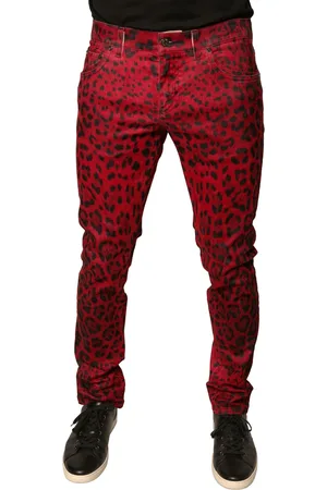 Dolce & Gabbana Leopard Cotton Stretch Skinny Denim Jeans - IT48 | M