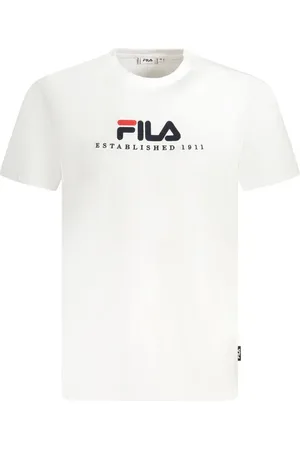 Fila White Cotton Unisex T-Shirt - S