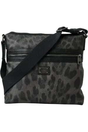 Dolce & Gabbana Leopard PVC Leather Messenger Cross Body Bag