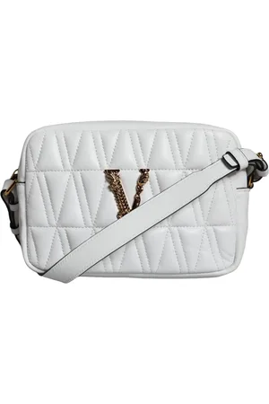 VERSACE Quilted Nappa Leather Crossbody Shoulder Bag