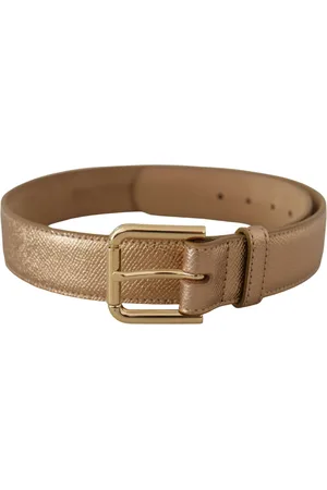 Dolce & Gabbana Chic Rose Leather Belt with Logo Buckle - 70 cm / 28 Inches