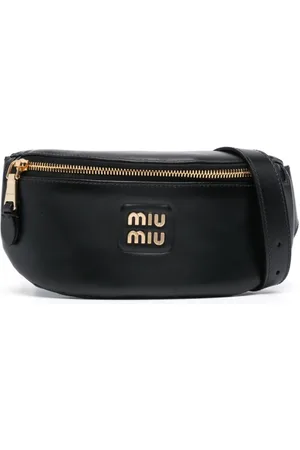 Miu Miu Logo-lettering leather belt bag - U