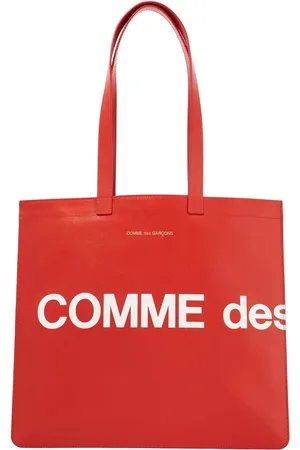 Comme des Garçons Leather tote bag with logo - OS