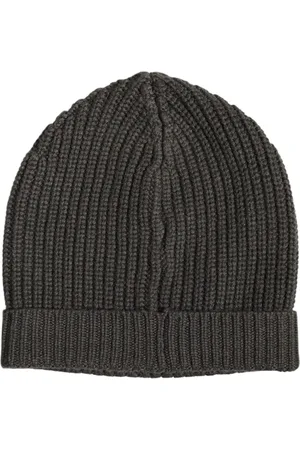 Dolce & Gabbana Dark Gray Cashmere Knit Winter Beanie Hat