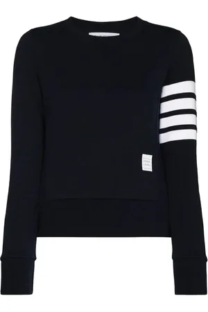 Thom Browne Four-bar stripe cotton sweatshirt - 36