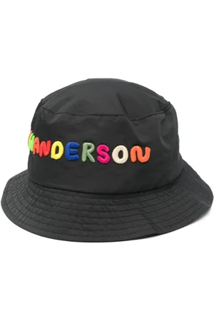 J.W.Anderson Logo-embroidered bucket hat - M BLACK/WHITE