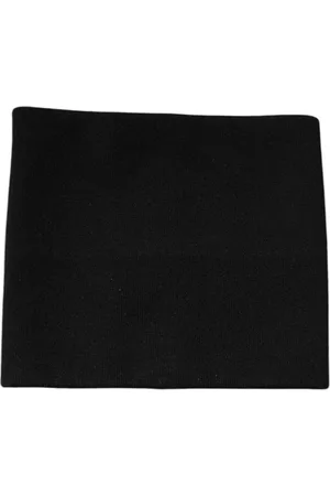 Dolce & Gabbana Black Cashmere Knitted Square Handkerchief Scarf