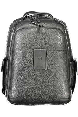 Piquadro Black Leather Men Backpack