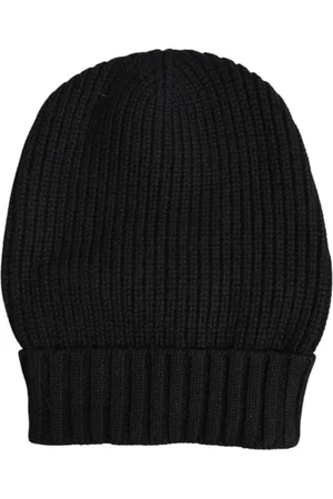 Dolce & Gabbana Black Cashmere Knitted Winter Beanie Hat