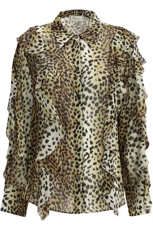BLUMARINE Silk chiffon leopard Shirt - IT40 | M