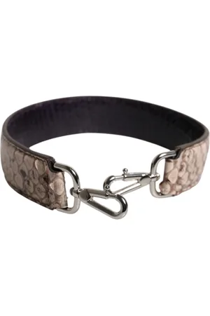 Dolce & Gabbana Black Cream Exotic Leather Bag Shoulder Strap