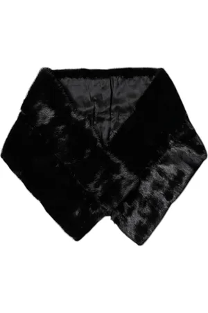 Dolce & Gabbana Fur Shawl Neck Wrap Cover Collar Scarf