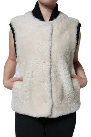 Burberry WARRENFORD Shearling Leather Vest Coat Jacket - IT44 | L