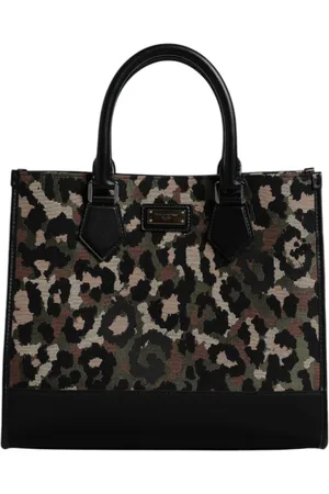 Dolce & Gabbana Multicolor Leopard Shopping Tote Shoulder Bag