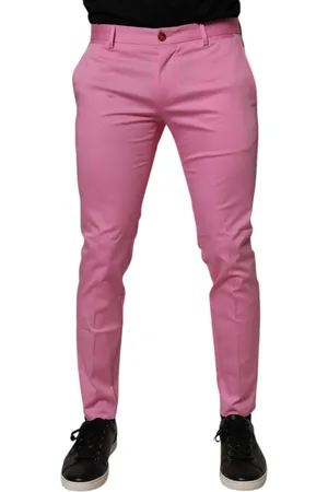Dolce & Gabbana Cotton Slim Fit Men Dress Formal Pants - IT48 | M