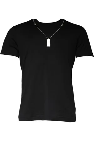 Dolce & Gabbana Cotton Necklace Embellished T-shirt - IT44 | XS